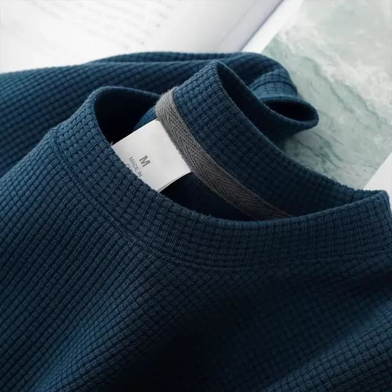 M-5XL T-shirt a maniche corte con scollo tondo a nido d'ape nuova estate da uomo, comoda, leggera, traspirante, a maniche corte, per abbigliamento casual