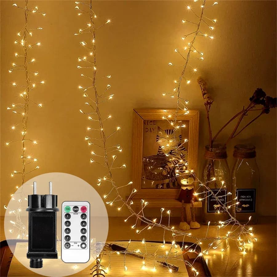 36M Cluster LED String Fairy Lights Sliver Wire Outdoor Christmas Party Light Ghirlanda per Capodanno Street Home Party Wedding