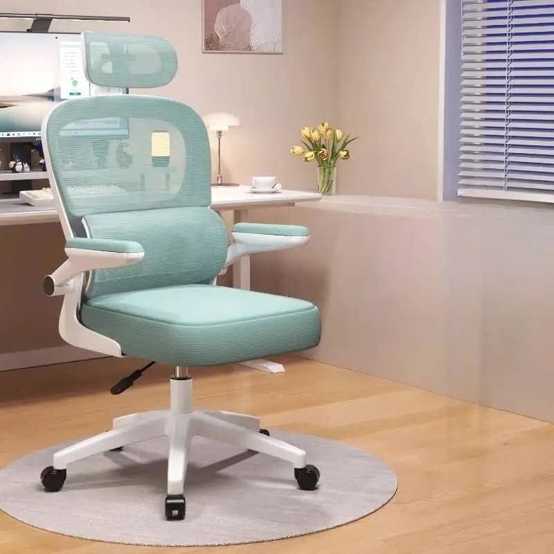 Sedia ergonomica per casa e ufficio, con supporto lombare, comfort per computer, design moderno e minimalista, ideale per camera da letto e gaming.