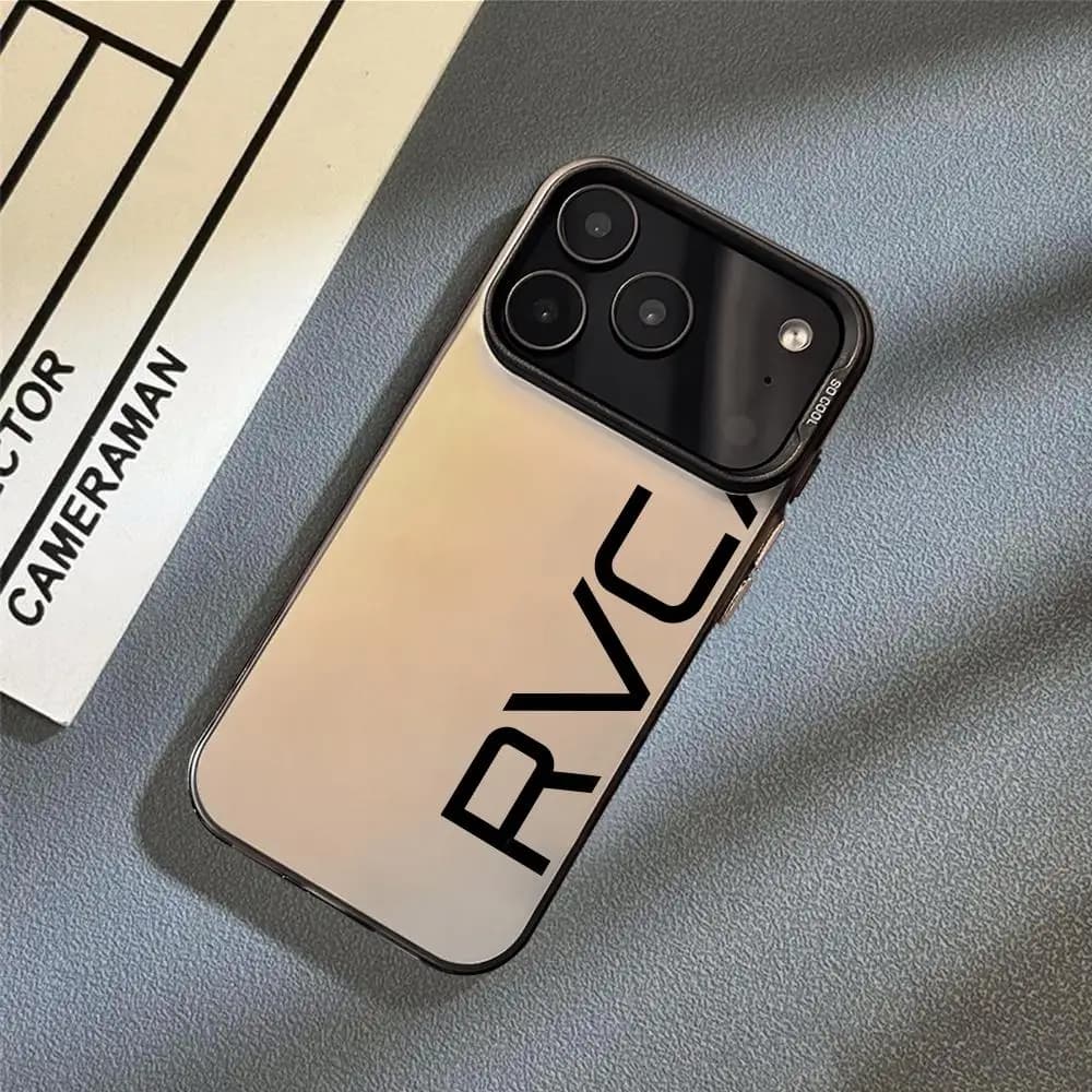 Luxury R-RVCA-S Phone Case for IPhone 17 16 15 14 13 12 11 Pro Max Air Multicolor Matte Laser Metallic Aurora Funda
