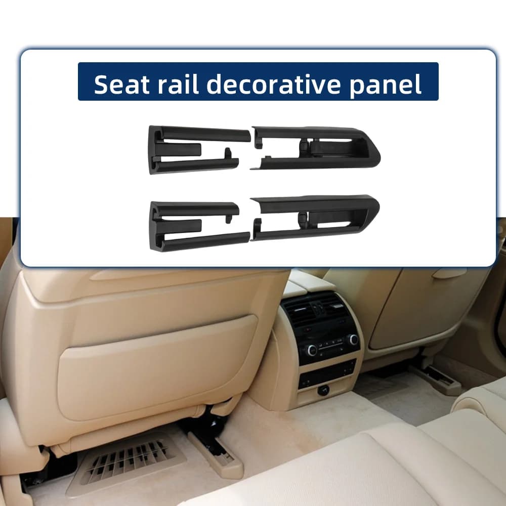 LHD RHD Car Seat Sliding Track Rail Trim Cover For BMW 5 5GT 7 Series F10 F07 F02 520d 528i 535i 740Li Car Interior Accessories