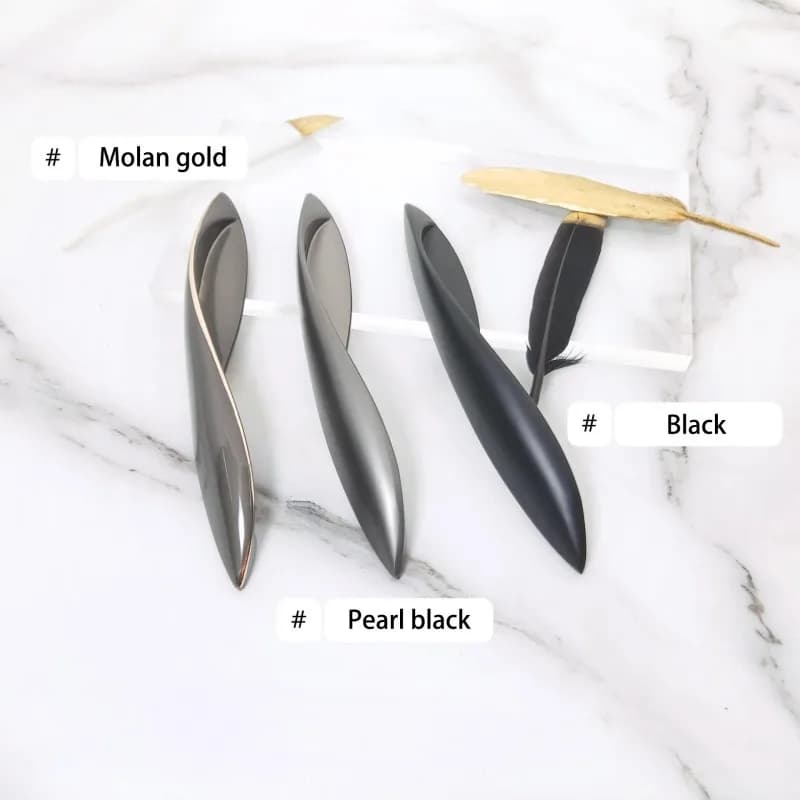 Maniglia per cassetto classica nordica Maniglia in oro nero Armadietto per vino Porta dell'armadio Maniglie per mobili Hardware Bella maniglia in lega di zinco