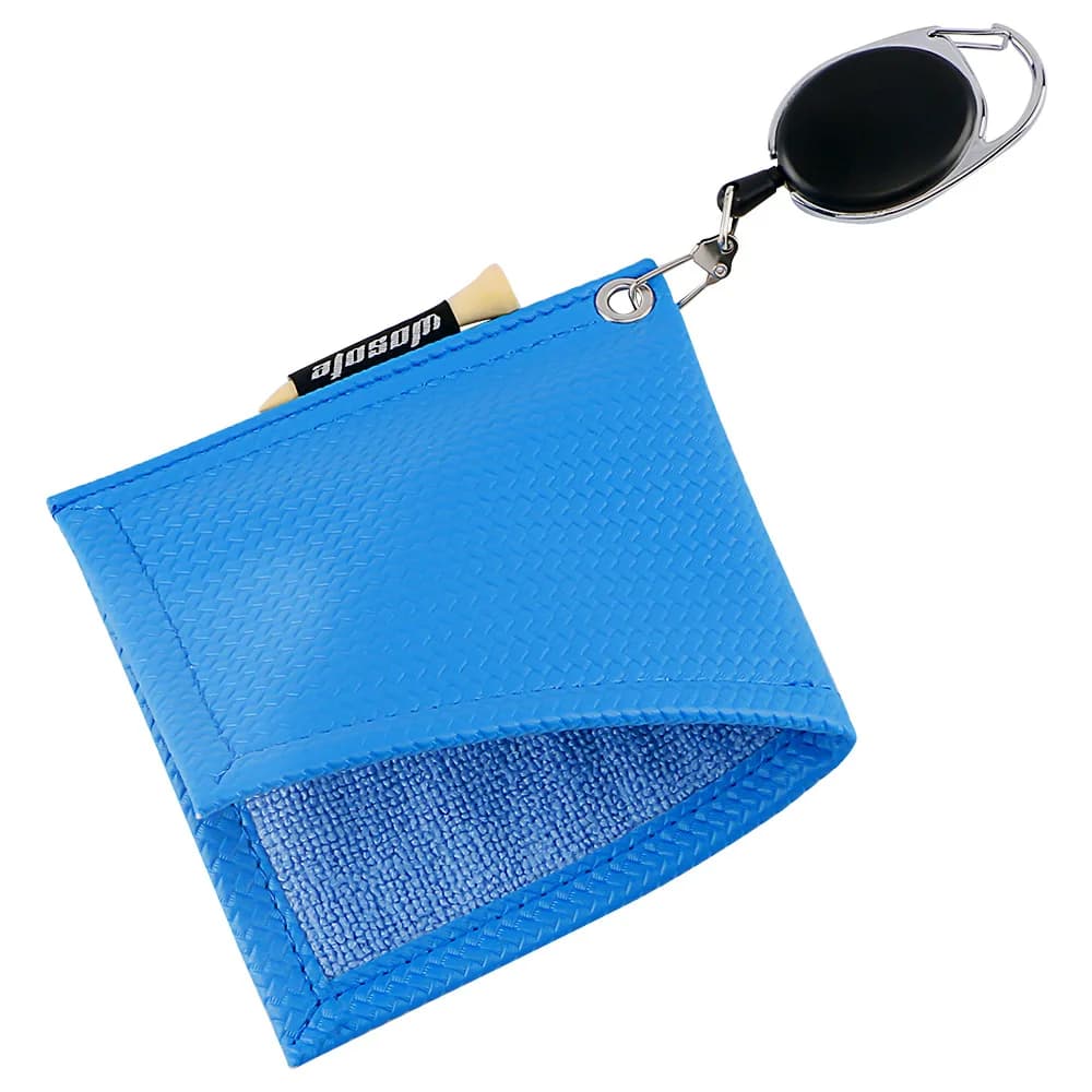 Asciugamano da Golf Quadrato con Moschettone, Super Assorbente, in Microfibra a Doppia Faccia per la Pulizia delle Palline da Golf