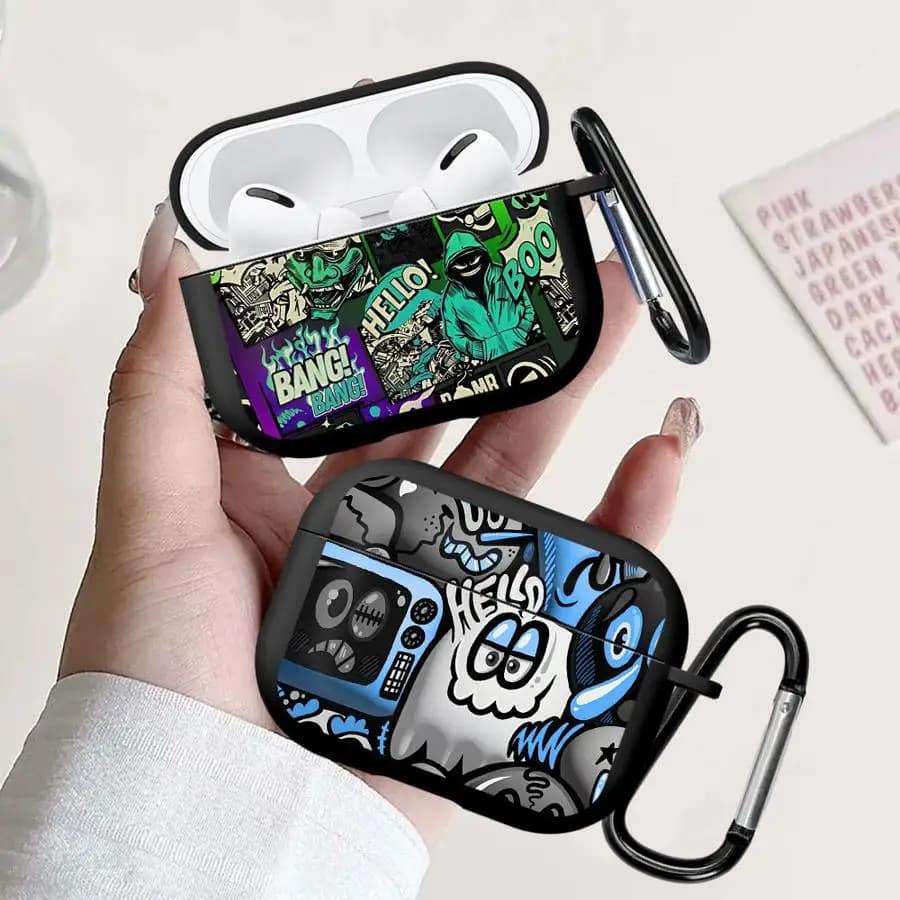Free Color Case for AirPods Pro 2, Pro 4, Pro 3, 1, 3, 2 - Cover for Auricolari