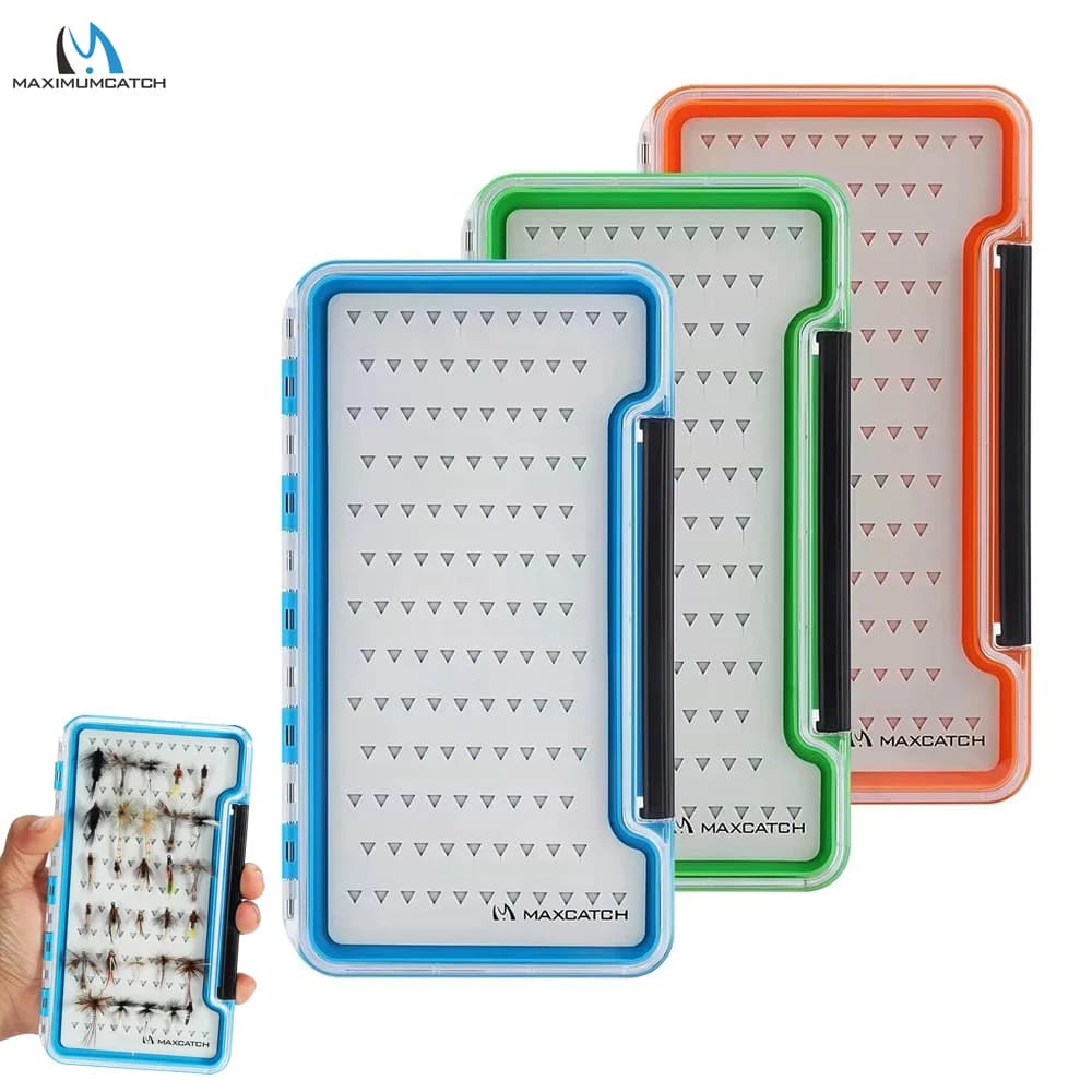 MAXIMUMCATCH NEW HB99S Mosque box with ultra slim silicone insert Polycarbonate case Waterproof fishing gear box for hooks Mosque