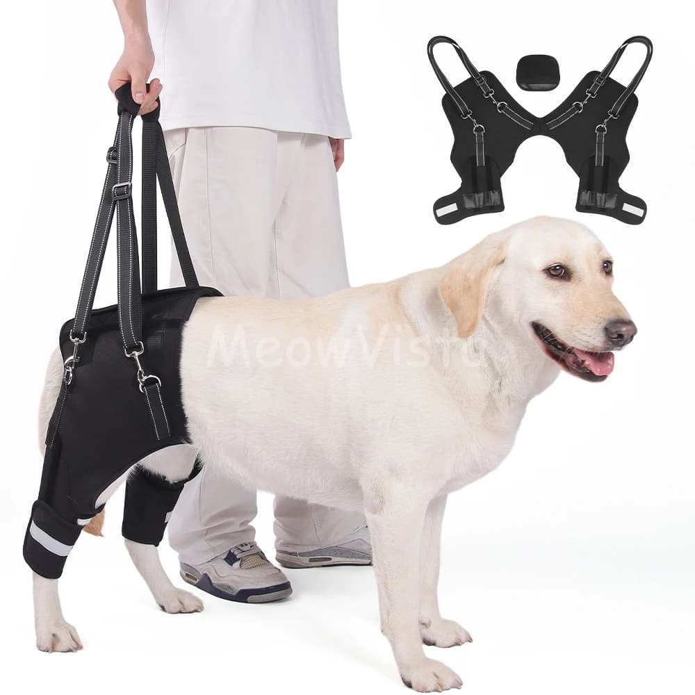 Reflective Dog Rear Leg Support Harness Adjustable Rehabilitation Harness for Injured Senior Dog Walking Aid Help Walk Up Stairs