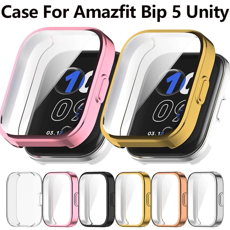 Custodia protettiva per schermo in TPU per Amazfit Bip 5 Unity Smart Watch Guscio protettivo a copertura totale per accessori Amazfit Bip5 Unity