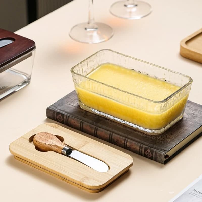 Piatto per burro con coperchio: piatto per burro per coltello da burro multiuso da appoggio in acciaio inossidabile, grande contenitore per burro regalo da cucina