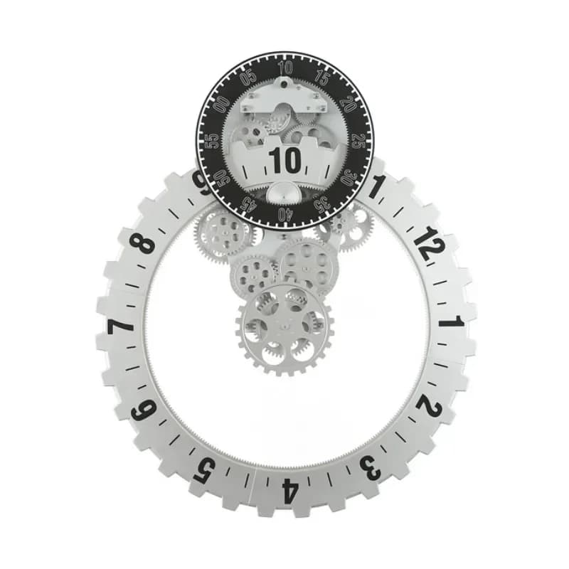 Orologio da Parete 3D a Ingranaggi in Metallo Nero Silenzioso, Grande Design Nordico Moderno, Decorazione per Casa, Regalo Meccanico, Arredamento Industriale