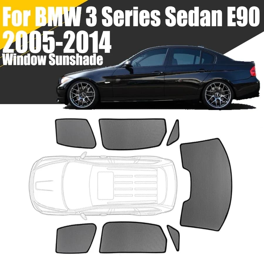 Parasole magnetico personalizzato per finestrino dell'auto per BMW Serie 3 Berlina E90 2005-2014 Tenda in rete per parabrezza anteriore