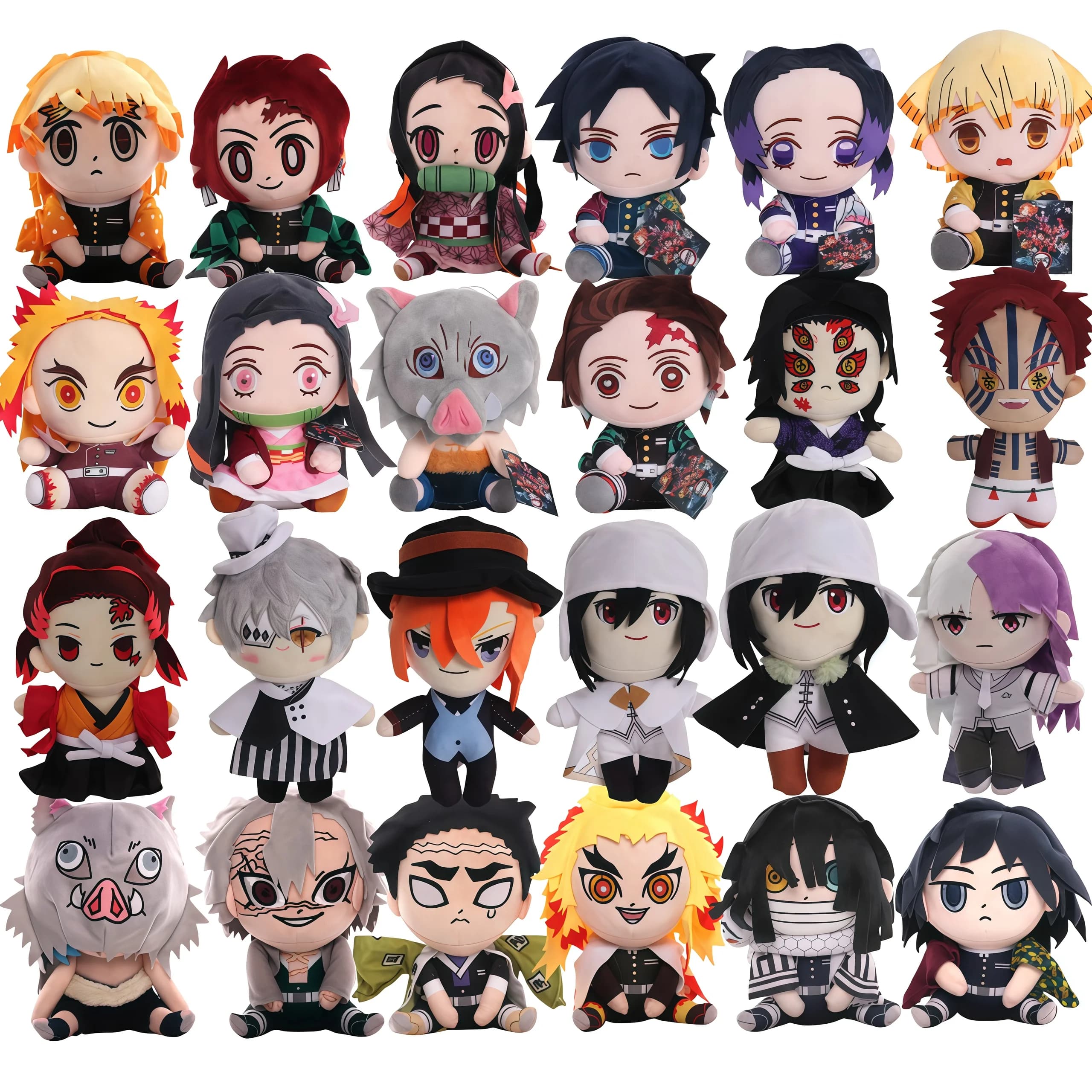 15-25 cm Demone Slayer Cartoon giocattoli di peluche Fantasma Slayer Portachiavi Kamado Tanjirou Kamado Nezuko Kochou Figura bambola di pezza Bambino Gif