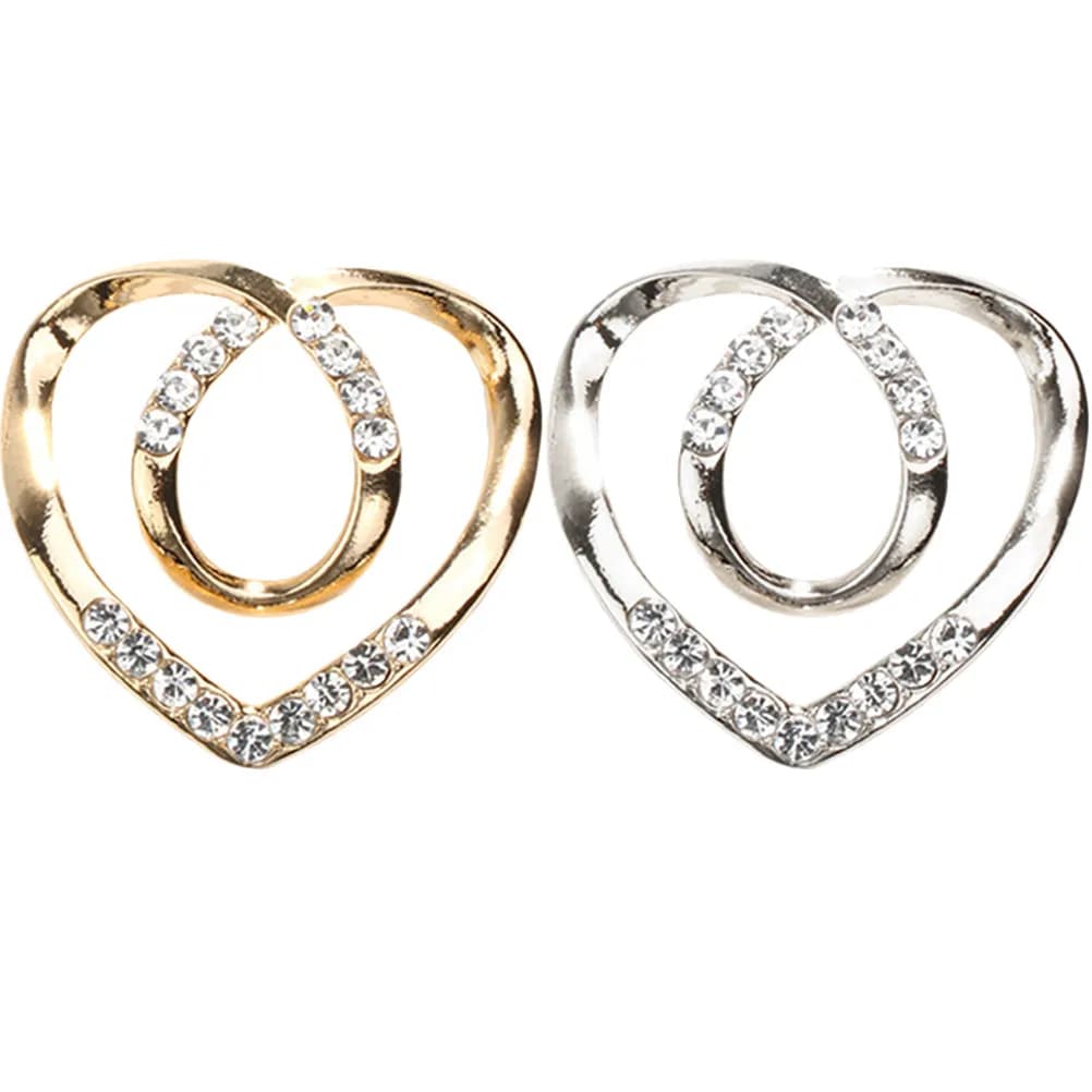 2 Pieces Premium Alloy Ring Clips for Women's Scarf, Shirt Buckle, Stylish Ring Modeling for Life and Clothing, Scarf Support