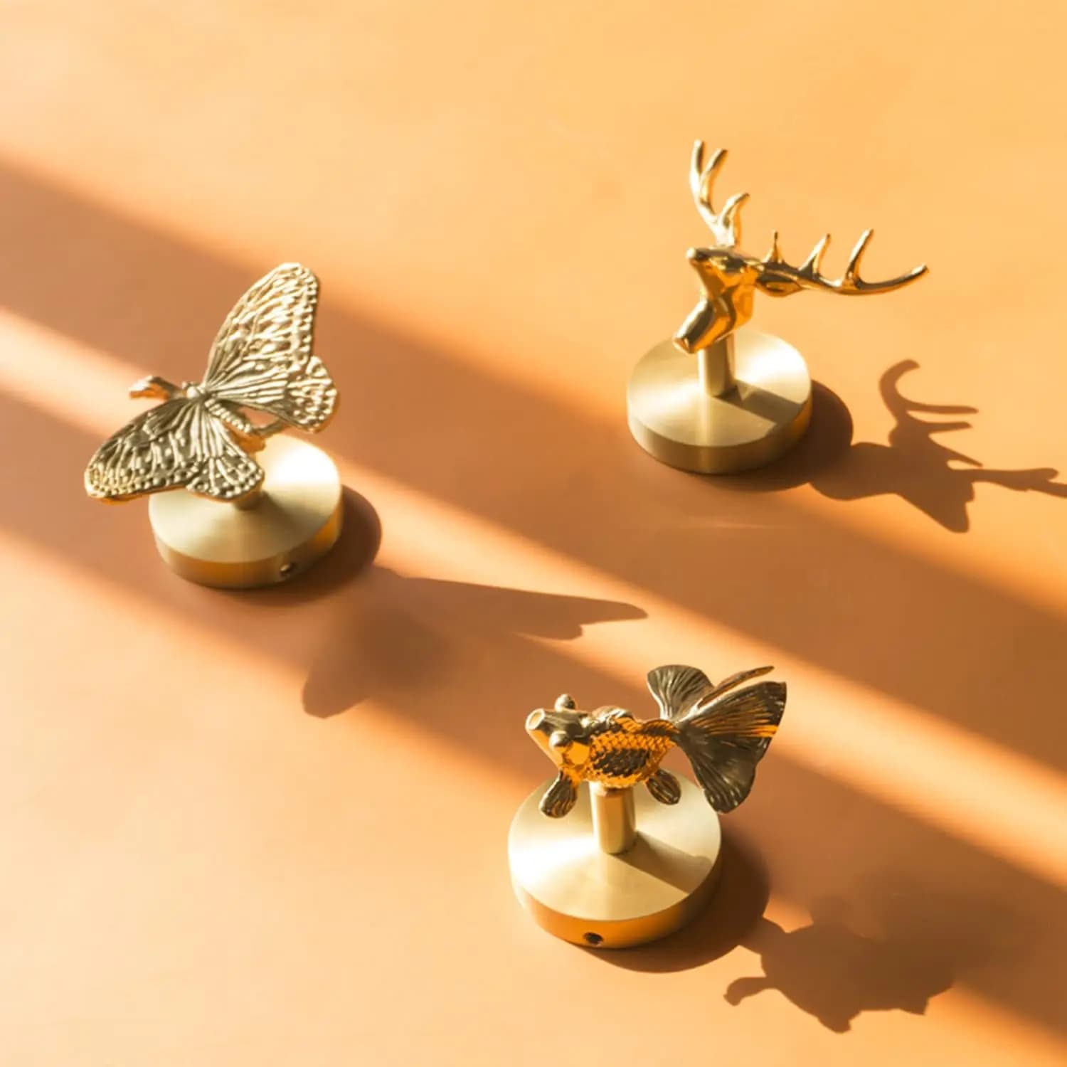 Ganci per vestiti in ottone massiccio Appendiabiti da bagno Decorazioni creative per la casa Ganci per accappatoio montati a parete Borse da corridoio Portachiavi