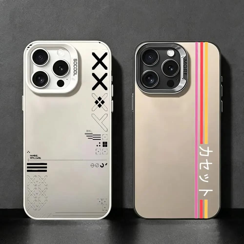 C-cspng Phone Case For iPhone 17/16/15/14/13/12/11 Pro Max Luxury Silver TPU Case Shockproof Anti-Scratch