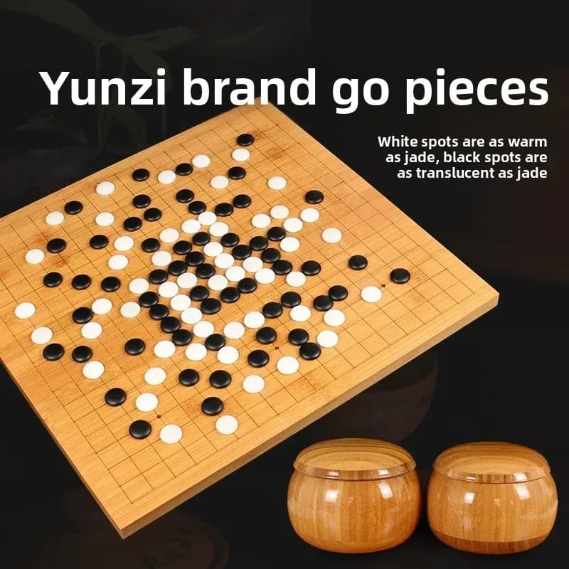 for Yunzi Go Set Adult Children Black White Chess Gobang Chinese Chess Solid Wood Chessboard