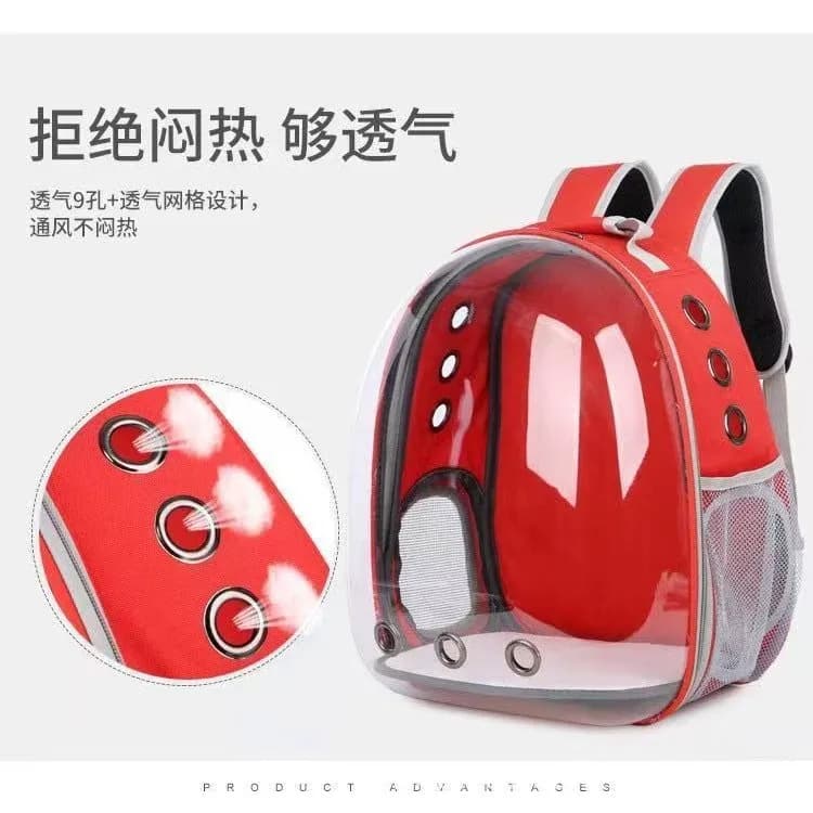 Cat carrier pet backpack, transparent, portable, hand-carrying, space capsule style, breathable, dog portable backpack