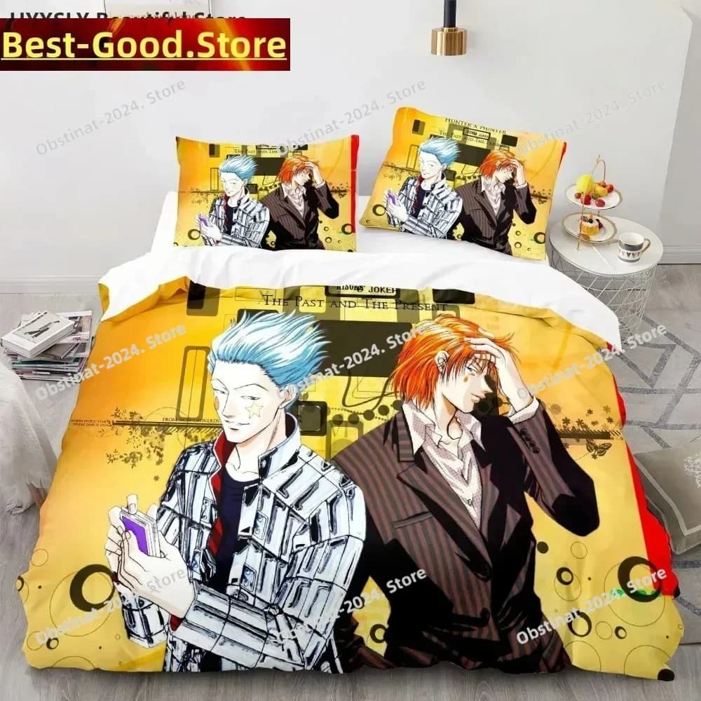 Hunter X Hunter Set biancheria da letto 3D Anime giapponesi Twin Queen King Copripiumino Federe in poliestere per bambini Set copripiumino