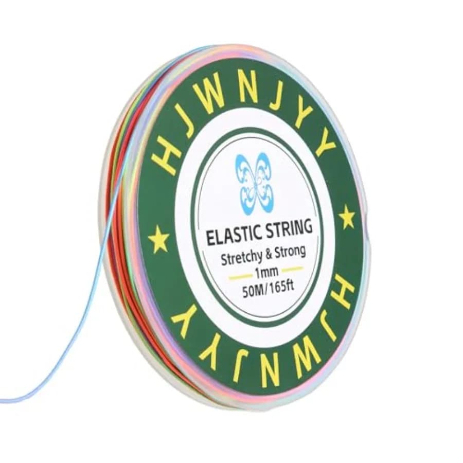 Stretchy Bracelet String, 1 mm Sturdy Durable Elastic String Cord for Jewelry Making, Necklaces, Beading and Crafts Rainbow