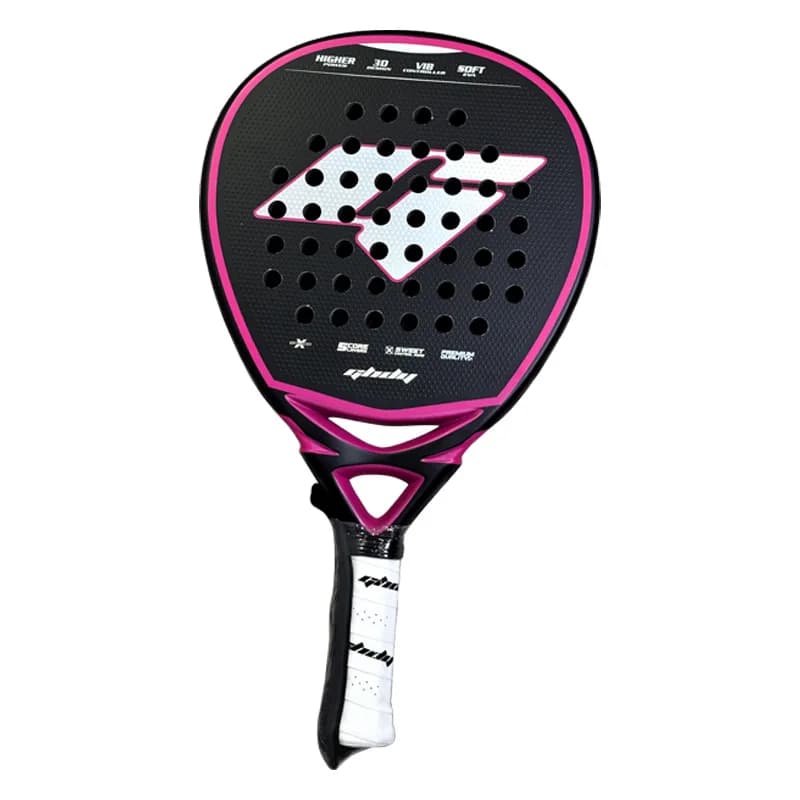 Racchetta da Padel Personalizzata in Fibra di Carbonio 3K, Forma a Goccia Professionale, Nucleo Morbido in EVA, per Allenamento