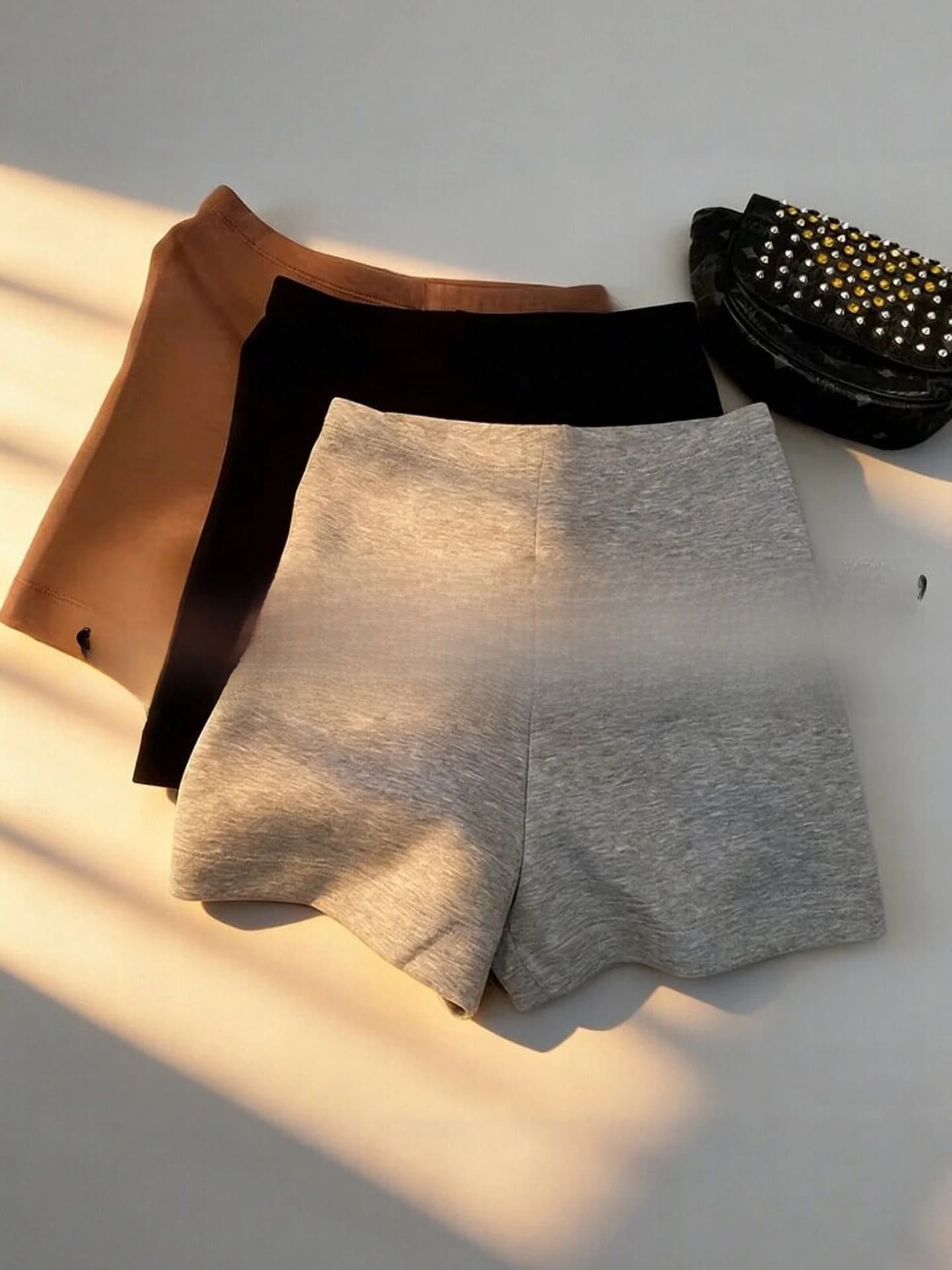 American Style High Waist Thin Summer Cycling Shorts Women's Casual Sports Base Layer Pants Straight Cut Low Waist