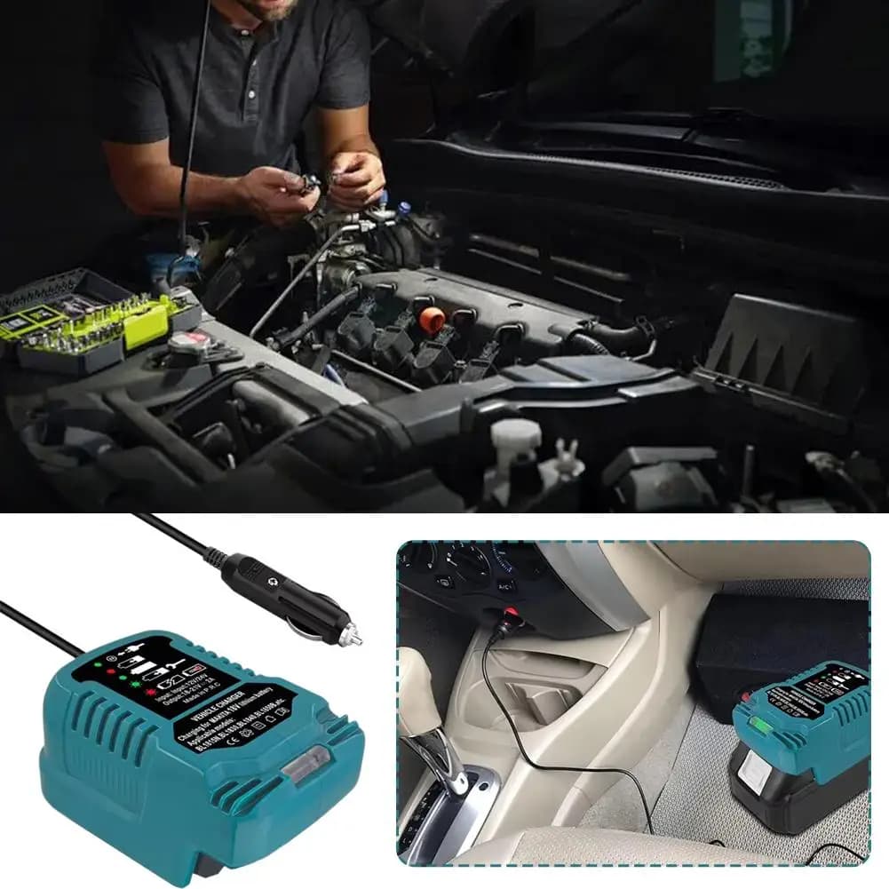 DC 18v - 22V Batteria per auto Jump Starter per Makita /Dewei Batteria agli ioni di litio Caricabatteria per auto Sostituzione Display a LED Luce H8K4