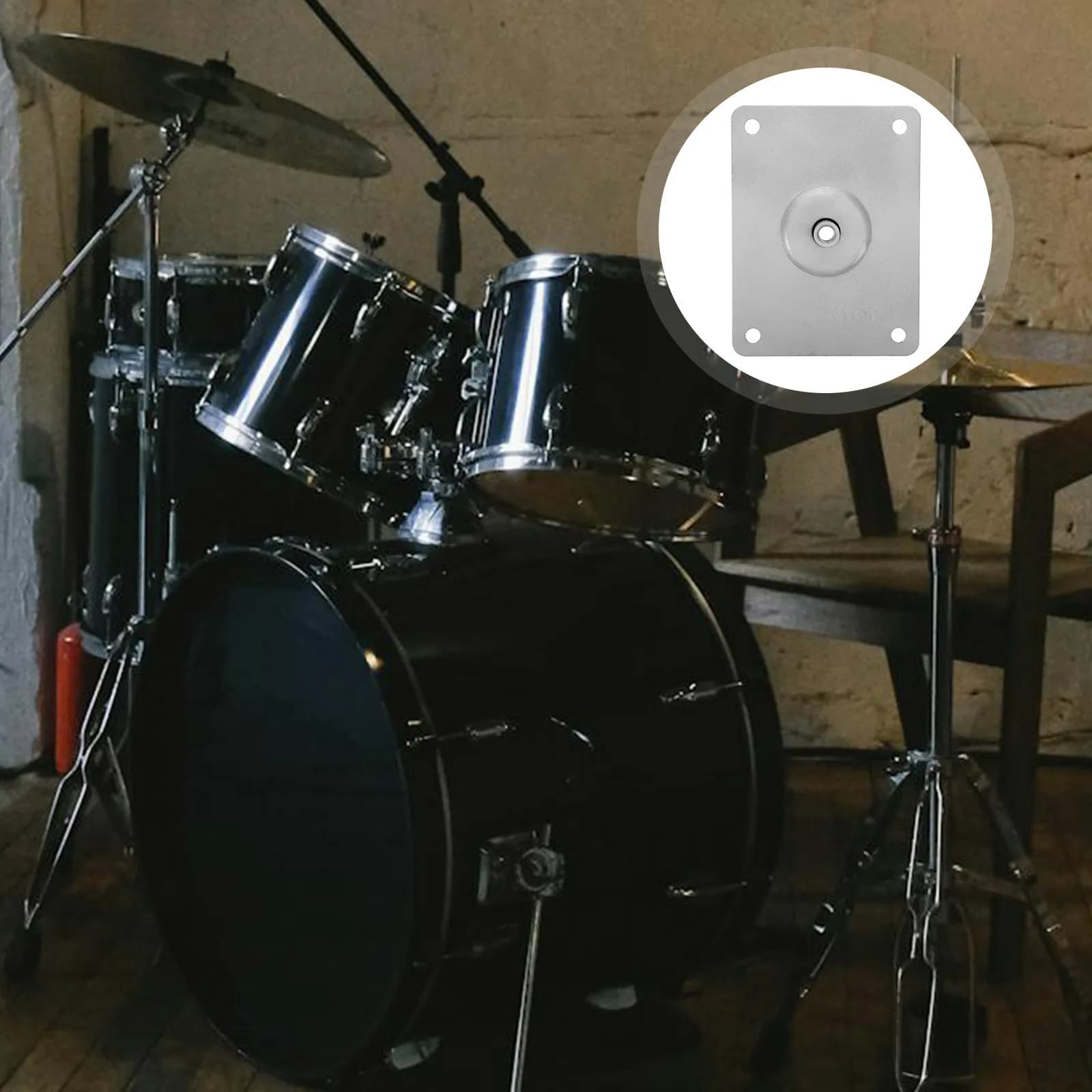 Supporto per pad da pratica in metallo resistente, regolabile in altezza, con piedini in gomma antiscivolo per pad per rullante, asta di montaggio per percussioni