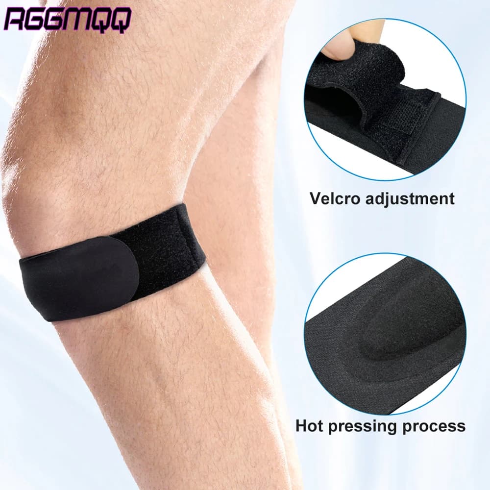 1 pz cinturino per alleviare il dolore al ginocchio - fascia di supporto regolabile per tendine rotuleo per uomini e donne, tendinite - tutore stabilizzatore per la corsa