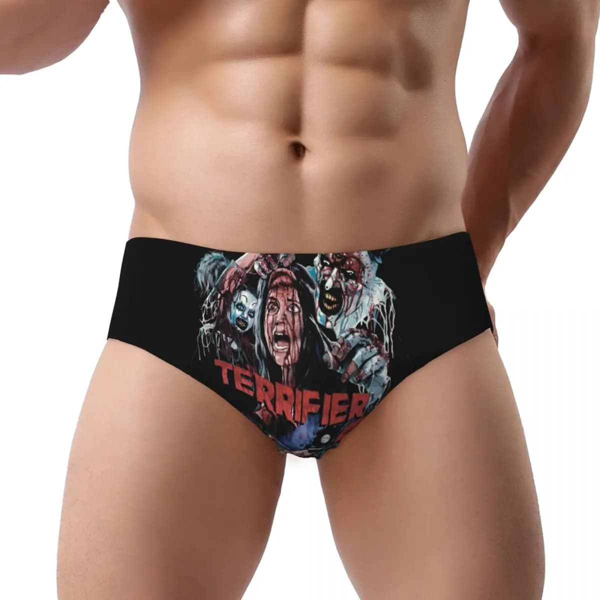Terrifier personalizzati Halloween Horror Movie Slip intimo da uomo comode mutandine elasticizzate