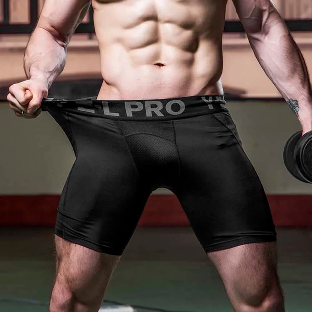 Pantaloncini Fitness da Uomo ad Asciugatura Rapida, Leggings da Corsa, Pantaloncini Sportivi da Palestra, Leggings da Allenamento, Intimo Maschile