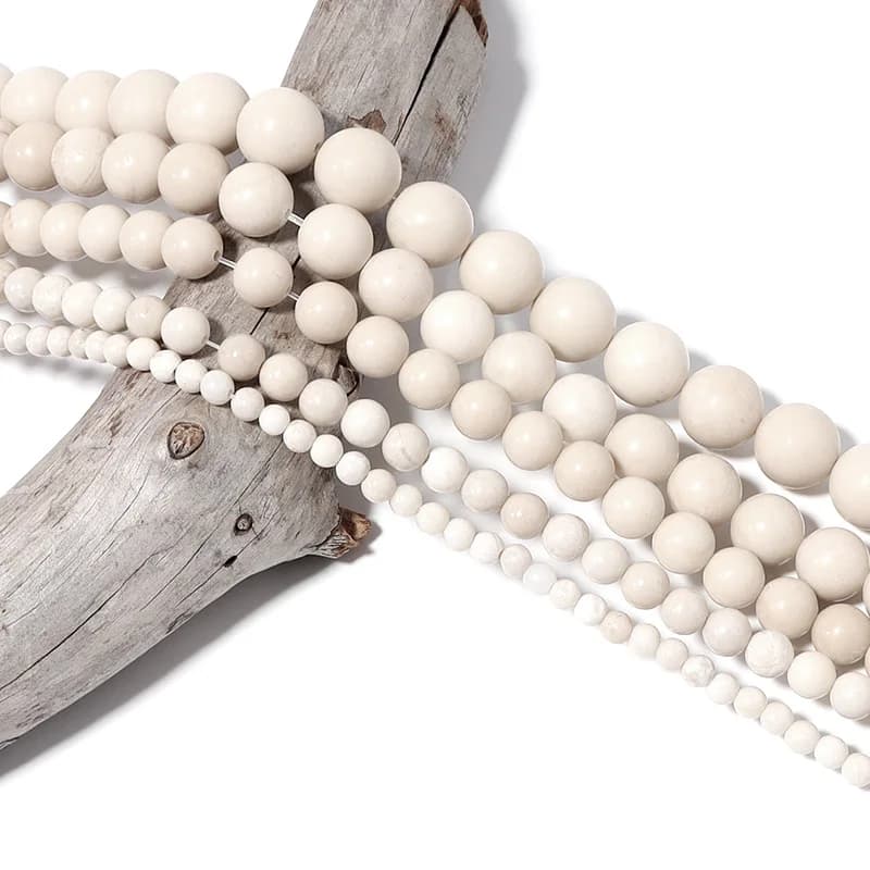 1 Strand 4/6/8/10/12mm Round Fossil Beads Loose Natural Stone Bead For Jewelry Making DIY Bracelet Necklace Accessories