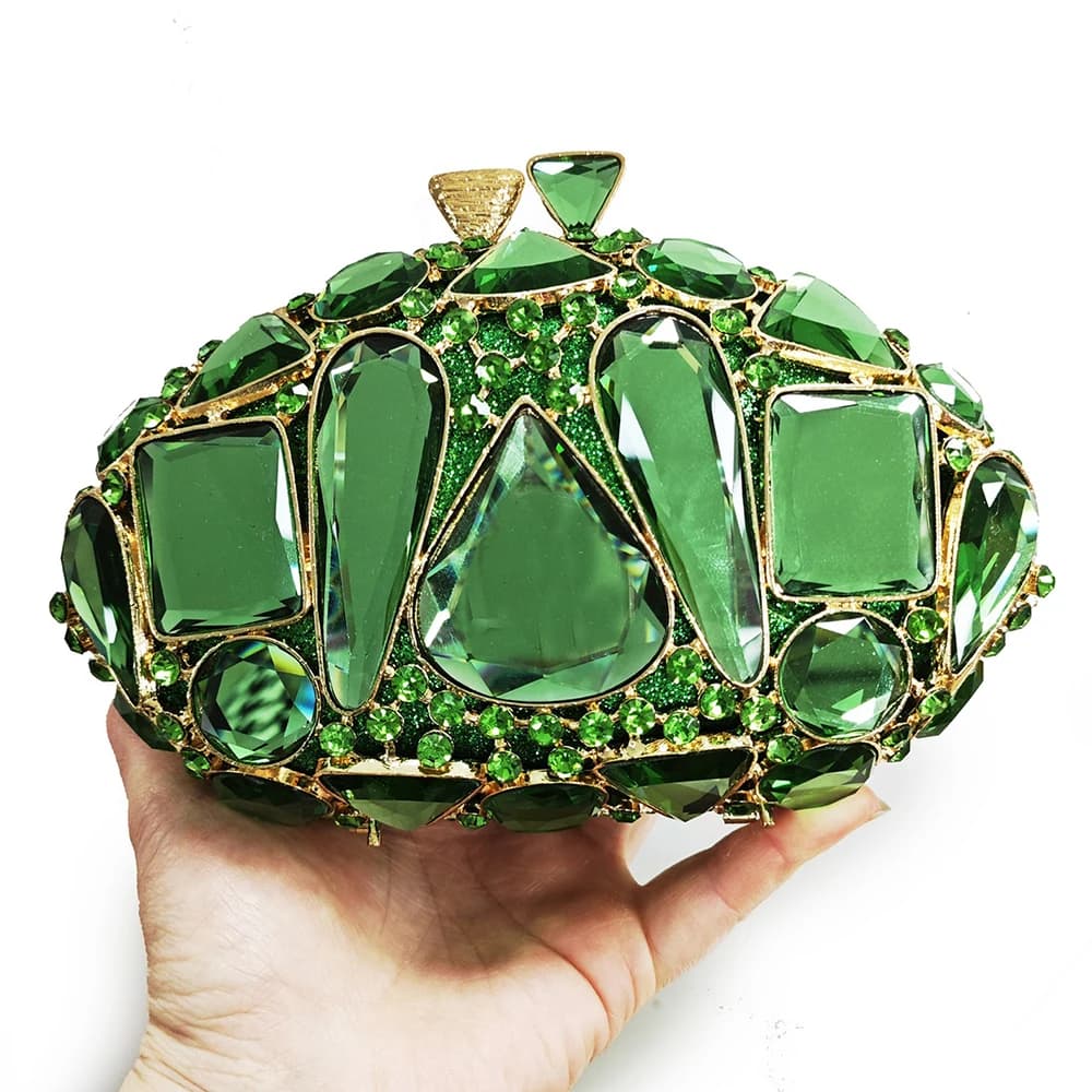 Nuova grande borsa da sera con strass Borsa da pranzo in cristallo WHTUOHENG Pochette con diamanti Borsa da donna Borse e borsette da festa formali di lusso