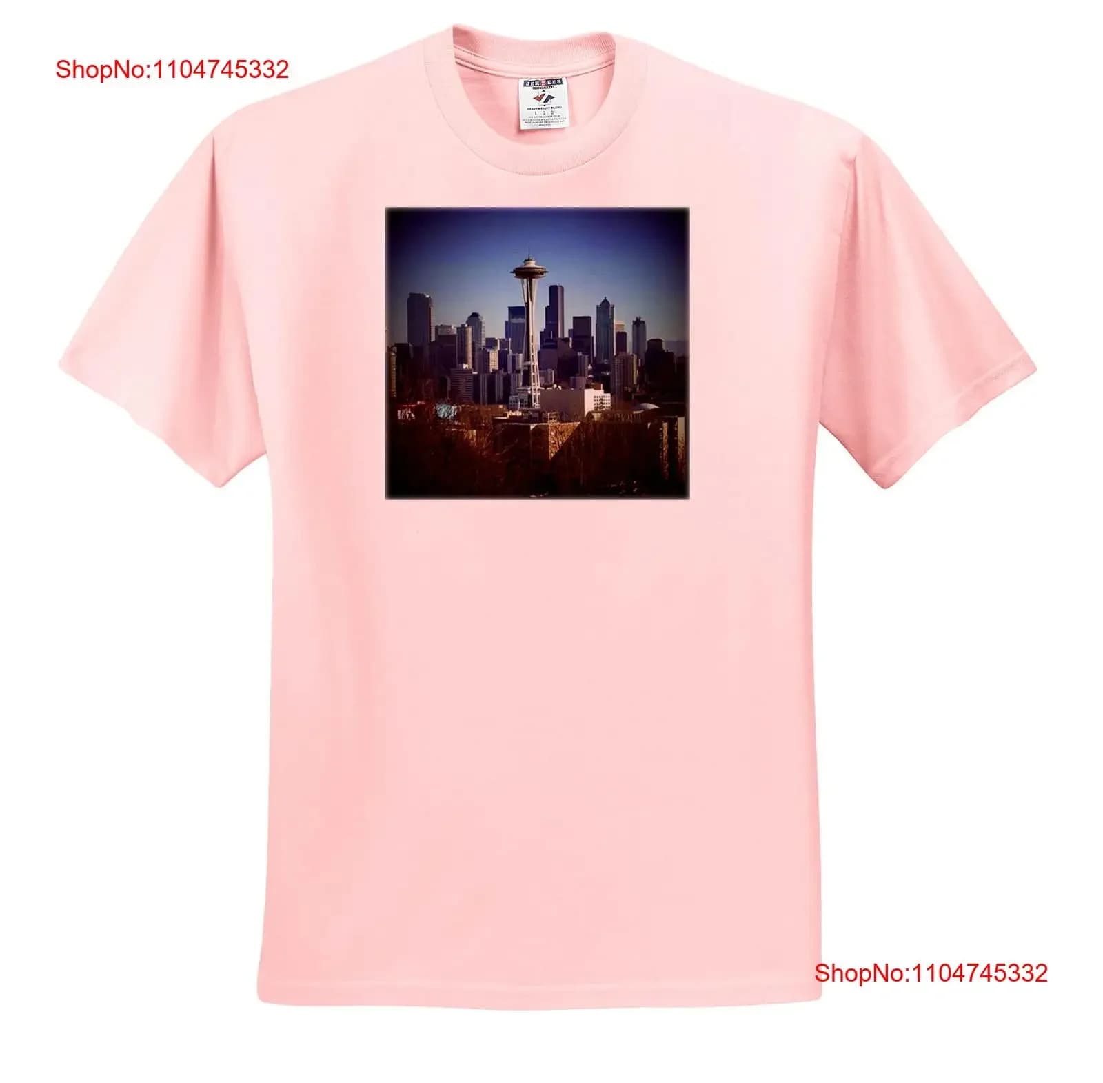 3dRose Seattle Space Needle and Downtown T Shirt vintage lavato Comodo top grafico homme per l'uso quotidiano Moda casual