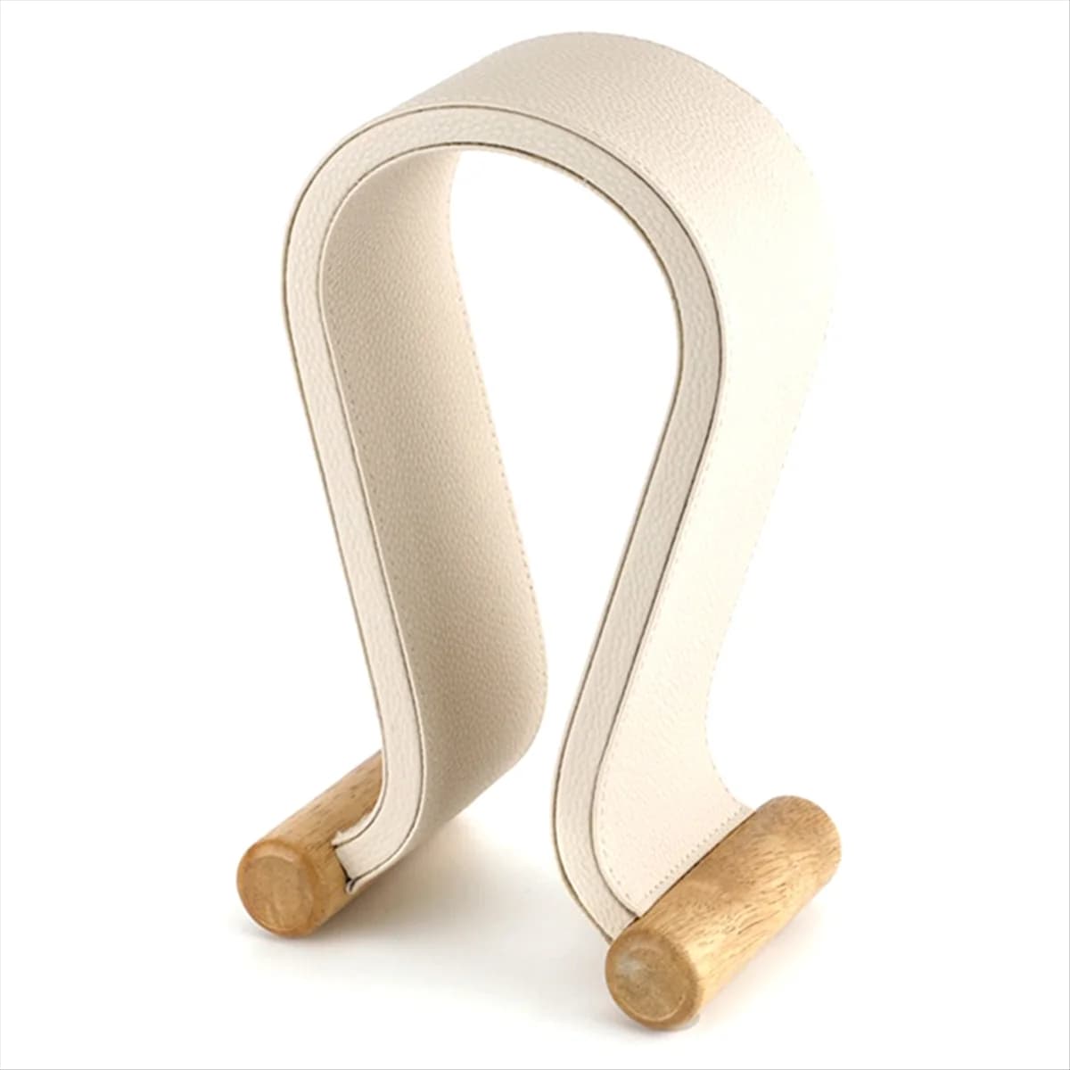 A57G-U Shaped Leather Headphone Holder Table Stand Exhibitor for PC Gaming Auricolari Gancio per mensola, Bianco crema