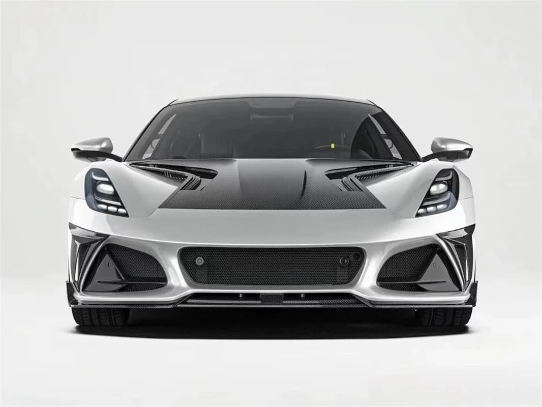 Body Kit PK Style Dry Carbon Fiber Front Lip Hood Side Skirts Rear Diffuser Rear Spoiler for Lotus Emira