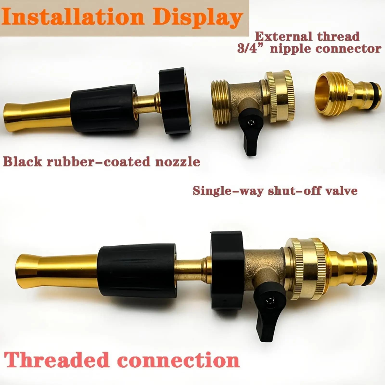 Metal Practical Adapter for Garden Sprayer, Valve Resistant, Automatic External Irrigation Tool