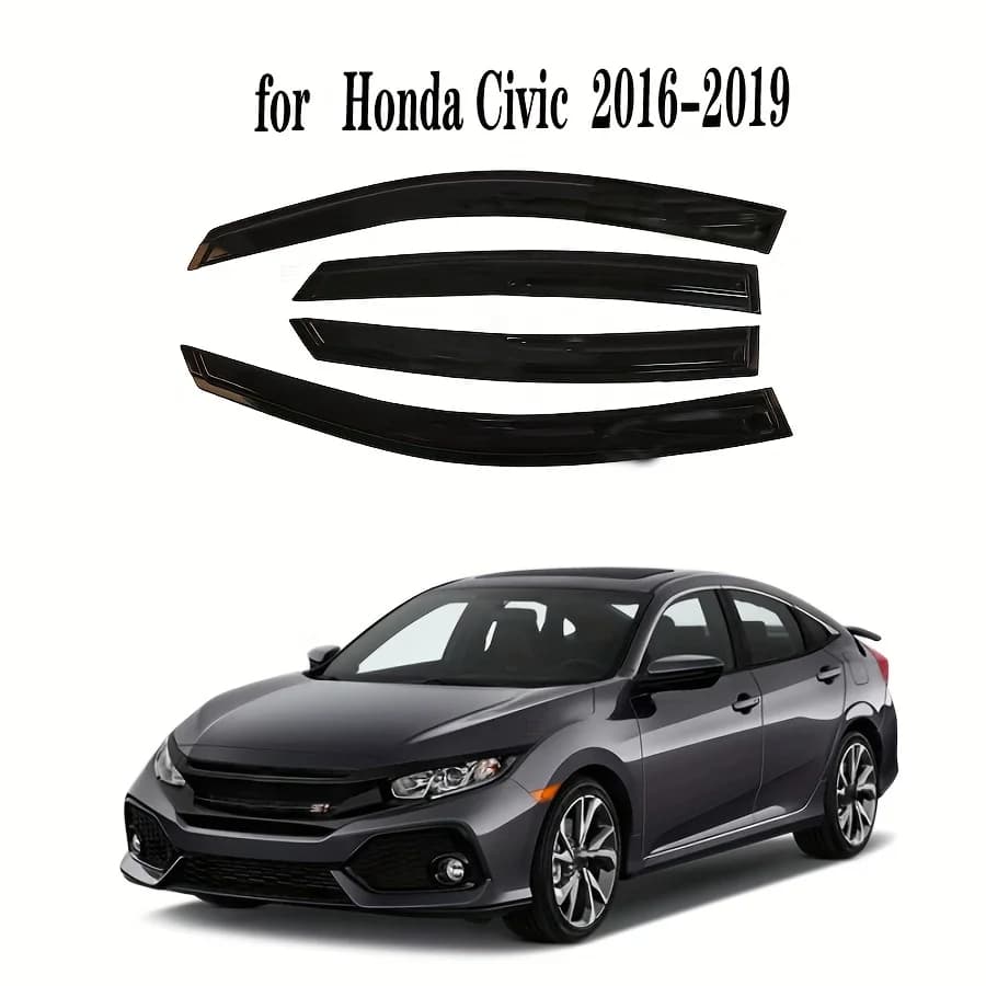 Suitable for Honda Civic 2016-2019 car parts black acrylic sunshade visor sunshade windshield visor