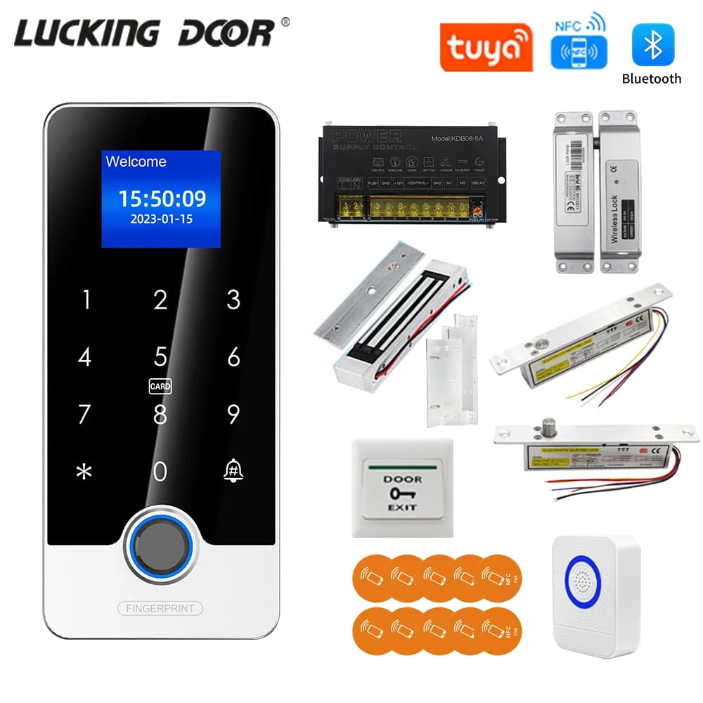 Tuya App Kit sistema di controllo accessi RFID per impronte digitali Serratura intelligente Cancello elettronico Apri Bluetooth Set digitale domestico Biometrico