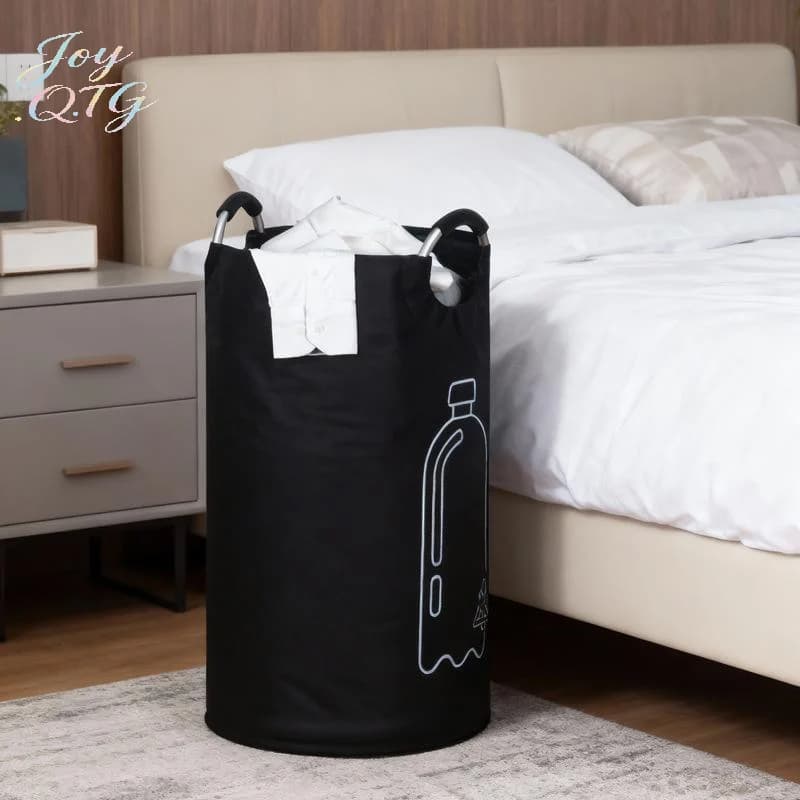 Hot Large Capacity Empty Bottle Storage Basket With Aluminum Handle 82L Wastewater Bottle Collector Bag Folding Recycling Bin