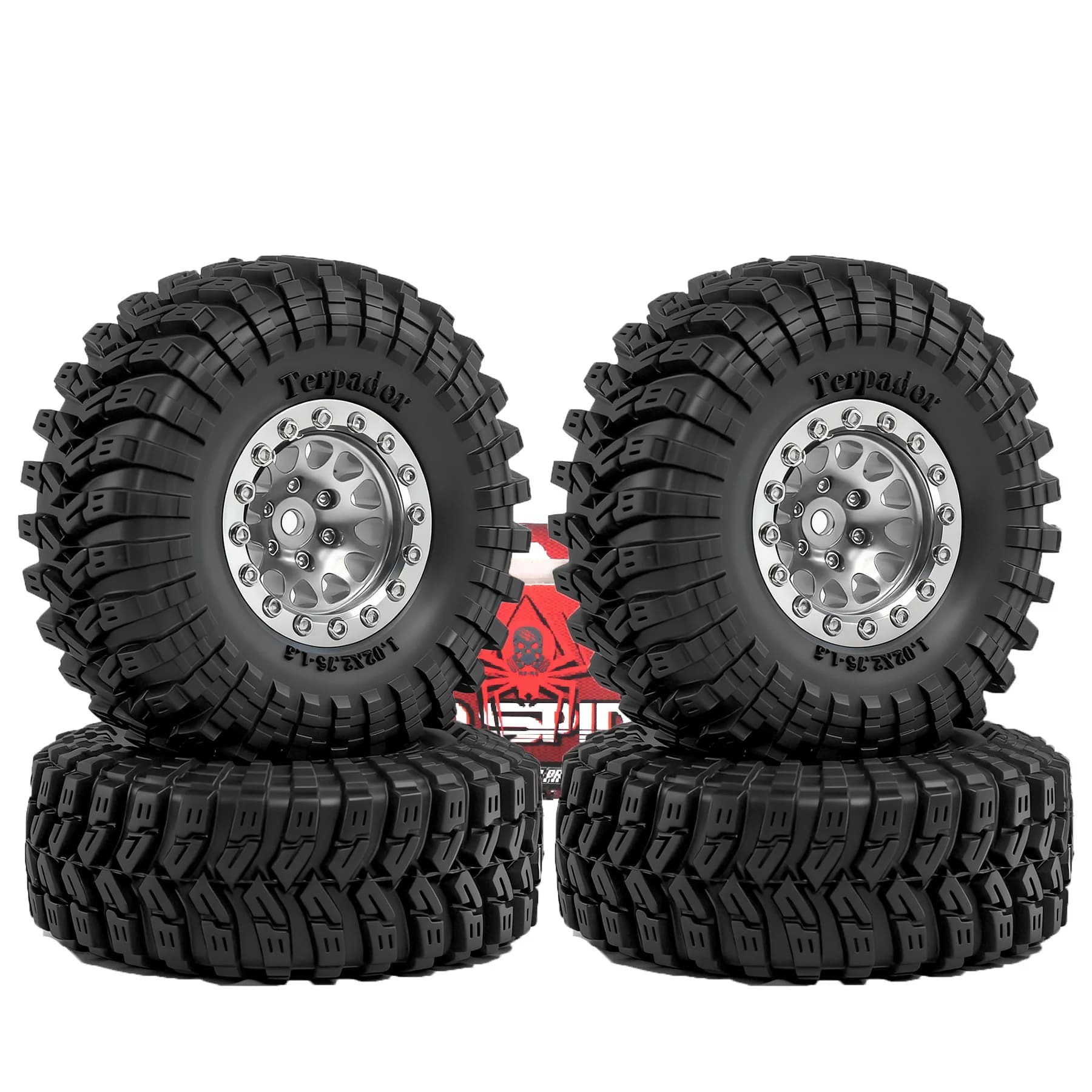 Cerchi Beadlock 1.3 e Pneumatici OD 2.75'' Esagono 7mm (4 Pezzi) per Auto RC Crawler 1/18 1/24 TRX4M SCX24 AX24 FCX18 FCX24