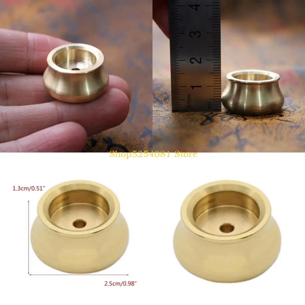 AXYC Bastoncino incenso in ottone decorativo Incenso a forma ciotola per vassoio raccogli cenere del bruciatore