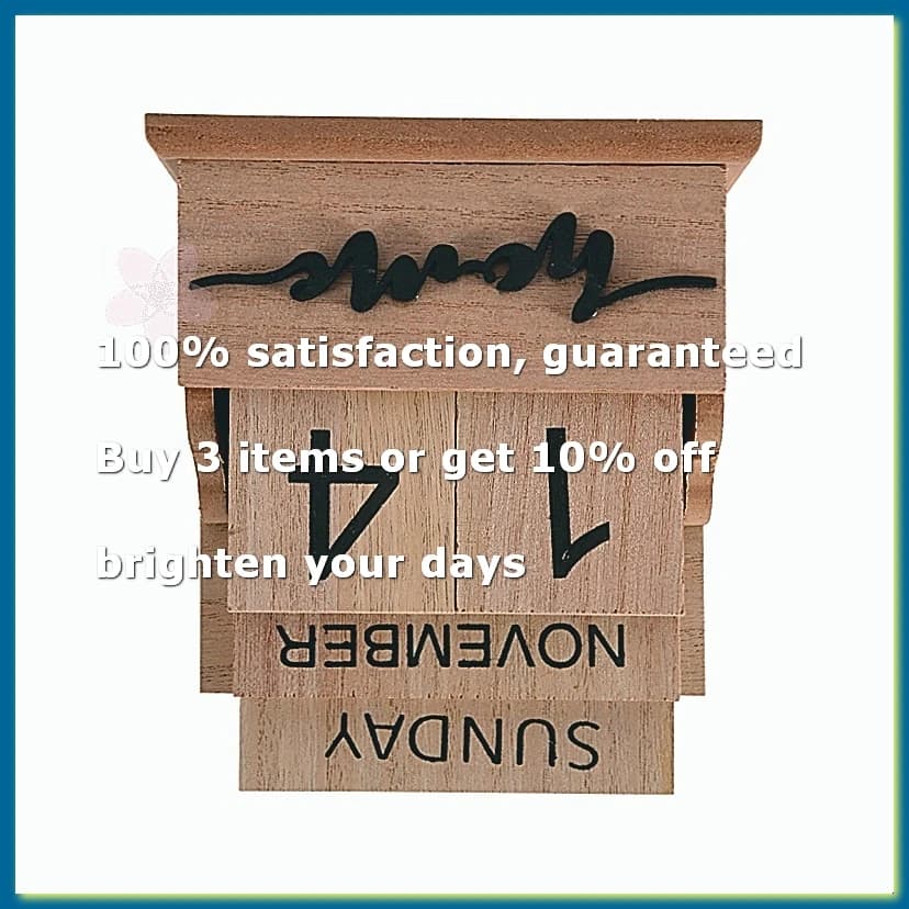 Wooden Flip Desk Blocks Calendar, Plank/Table Calendar Display,for Home/Office Decoration,11.5X6.5X14.5CM,A