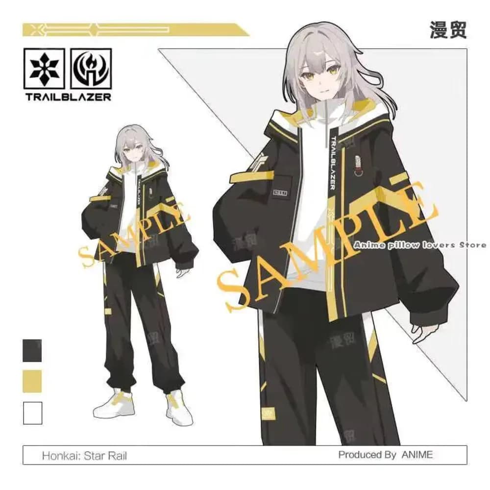 Giacca e Felpa con Cappuccio Casual a Tema Anime Honkai: Star Rail Trailblazer, Abbigliamento Cosplay per Studenti, Giacca e Pantaloni Primaverili/Autunnali