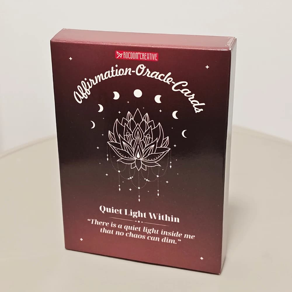 40 carte Oracle Affirmation Carte Oracle Deck Luce silenziosa entro 10,4 * 7,3 cm