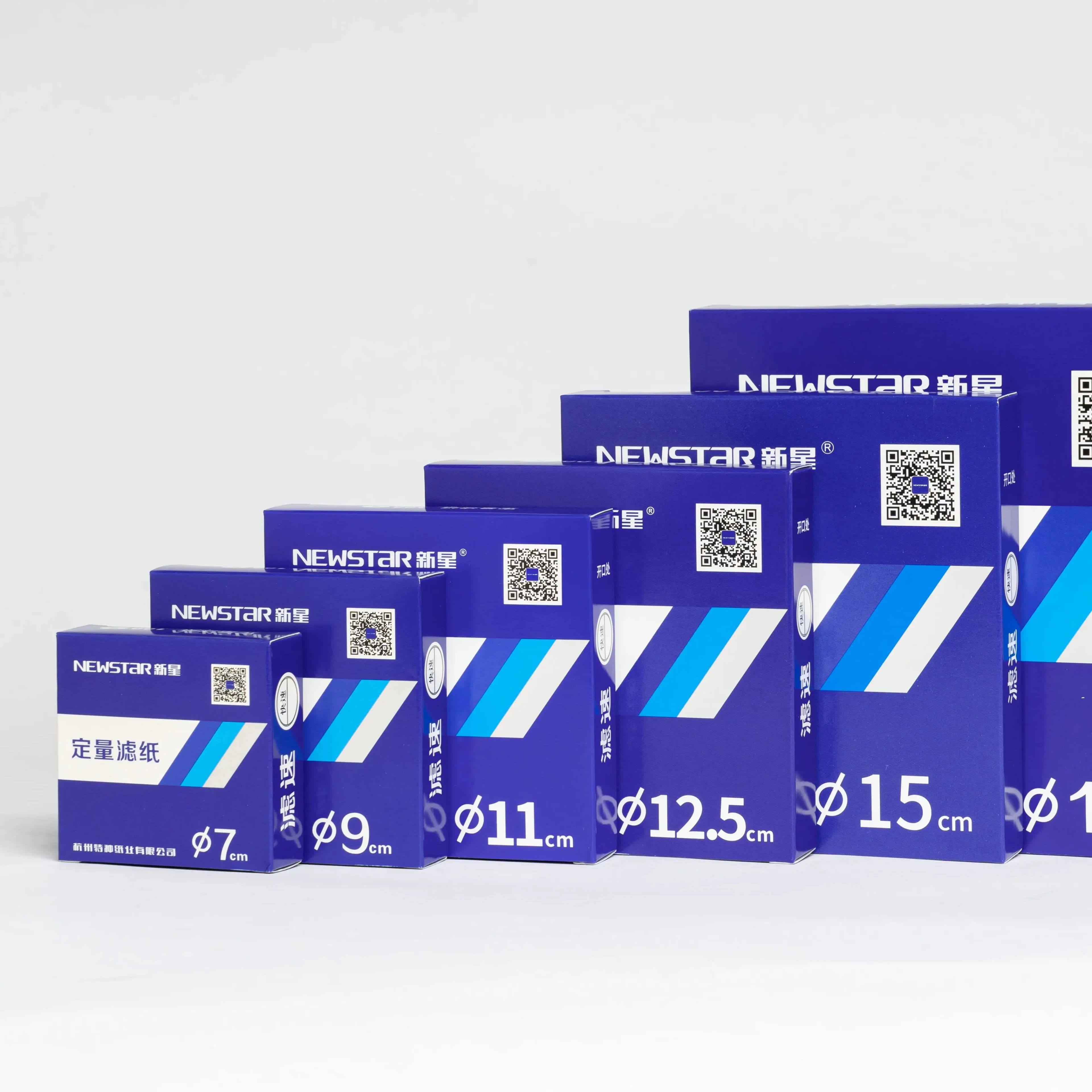 Carte filtranti quantitative senza asporto da laboratorio 100 pezzi/confezione equivalenti a doppio anello Grado 201 Velocità veloce 7 cm 9 cm 11 cm 12,5 cm 15 cm