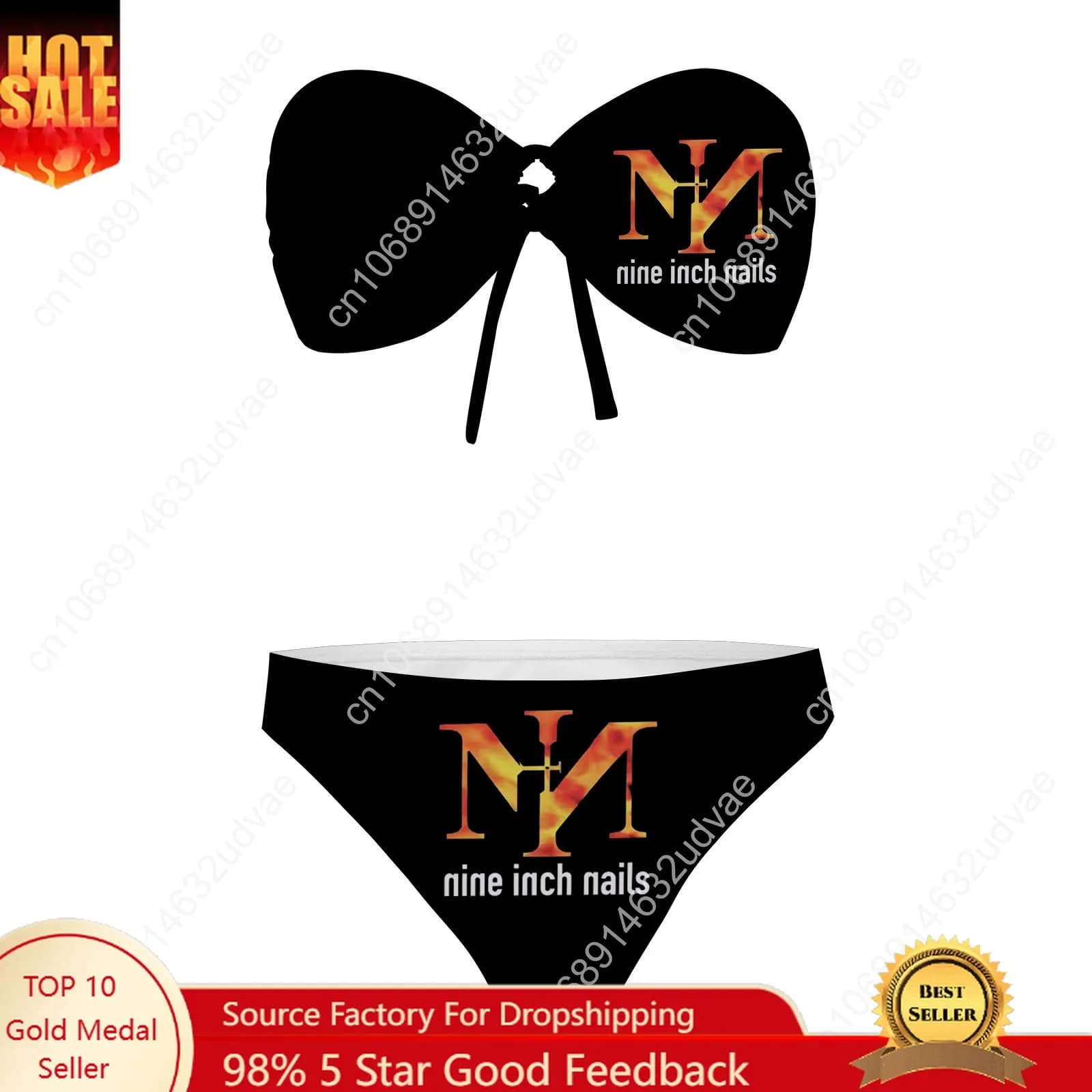 Nine Inch Nails Spalline Swimwear, Fashion Custom Bikini, Sexy for Party in Pool, Custom Beach Clothing