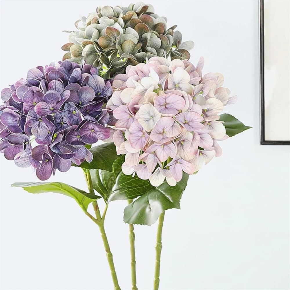 Fiori artificiali Vaso di ortensia di seta per accessori per la decorazione domestica Matrimonio Hotel Soggiorno Ghirlanda di piante finte decorative