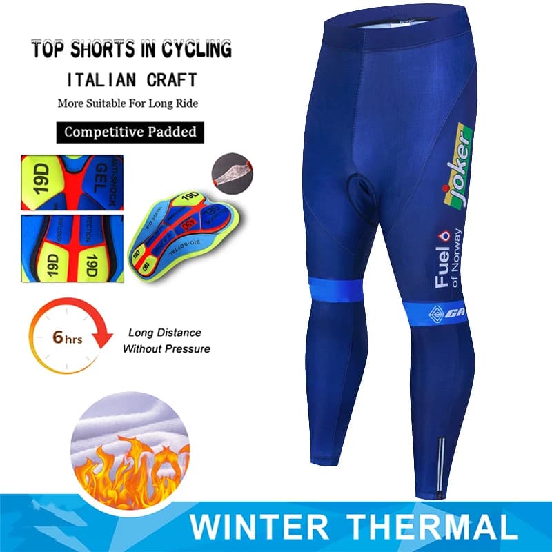 Joker 2026 Cycling Pants, Winter Thermals for Mountain Bike, Breathable Long Pants, Pantalons with Gel 19D Padded, Warm and Comfortable