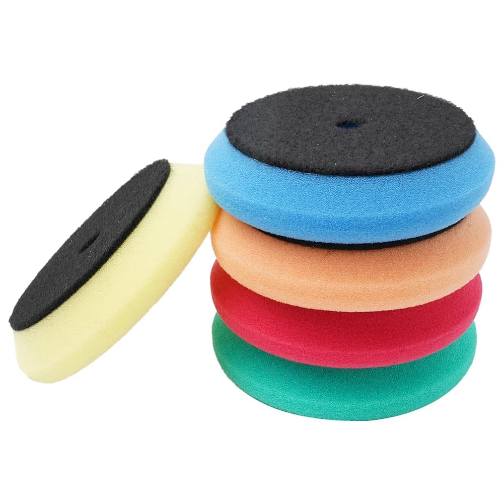Set di 5 Spugne Lucidanti per Auto da 3 Pollici, Tamponi in Schiuma per Lucidatura e Ceratura, per Macchine Lucidatrici e Lucidatrici per Auto