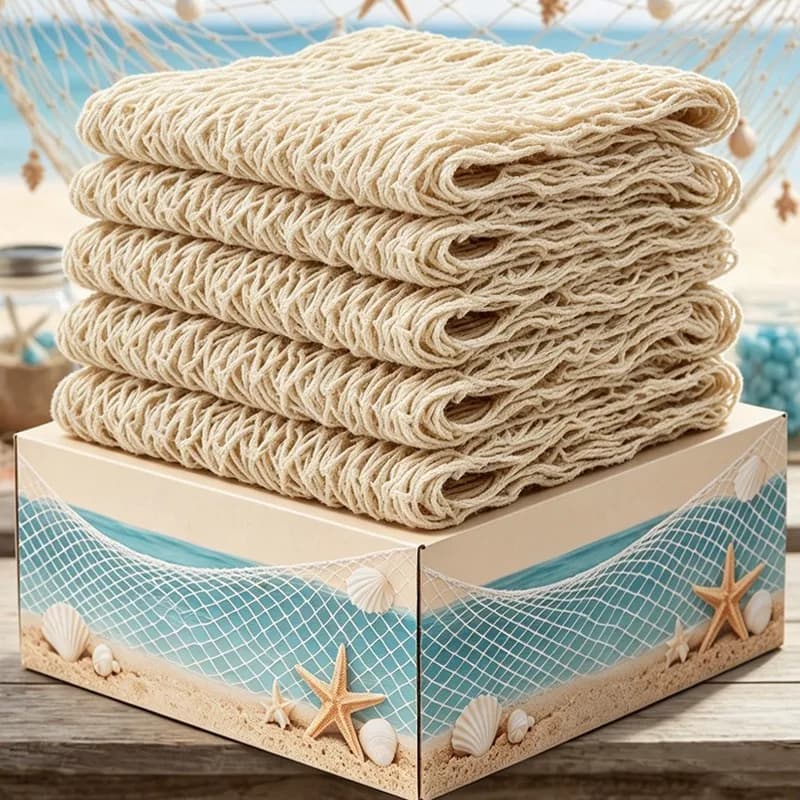 Fishing Net Decor Wall Hanging Naval Fishing Net Ornaments Hawaiian Ocean Beach Room DIY Party Decoration Hanging Photo Props