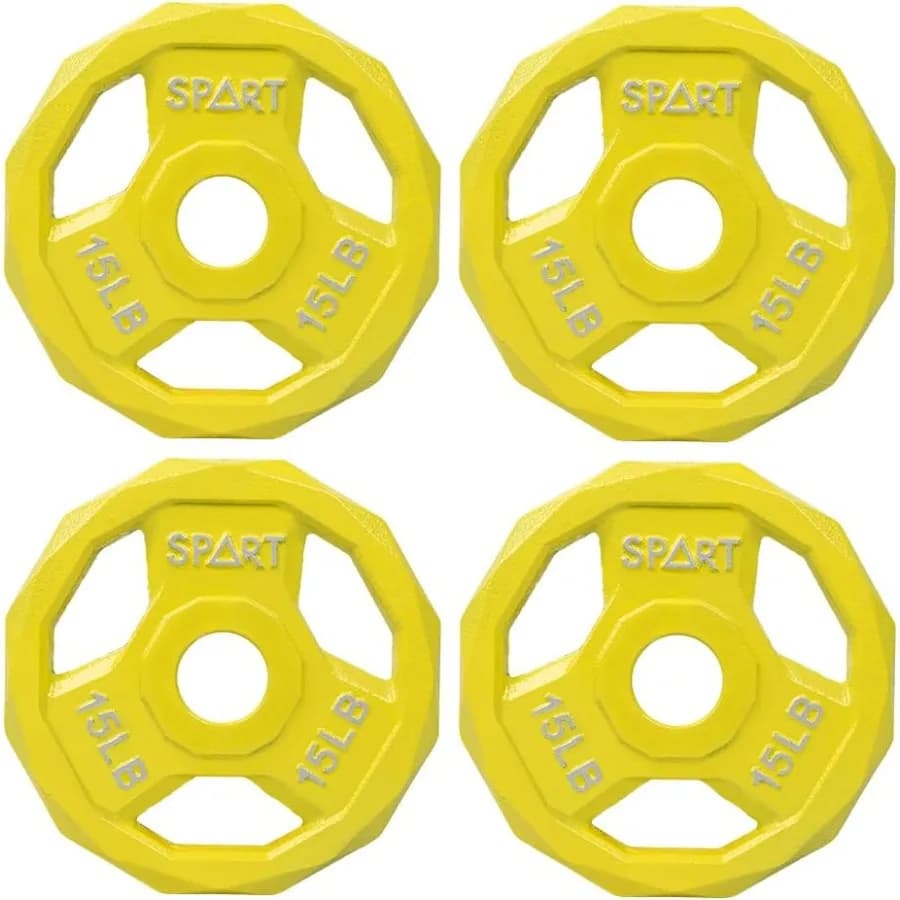 Color code weight plate 2 inch cast iron three-handle for barbells Solid cast iron weights for strength training